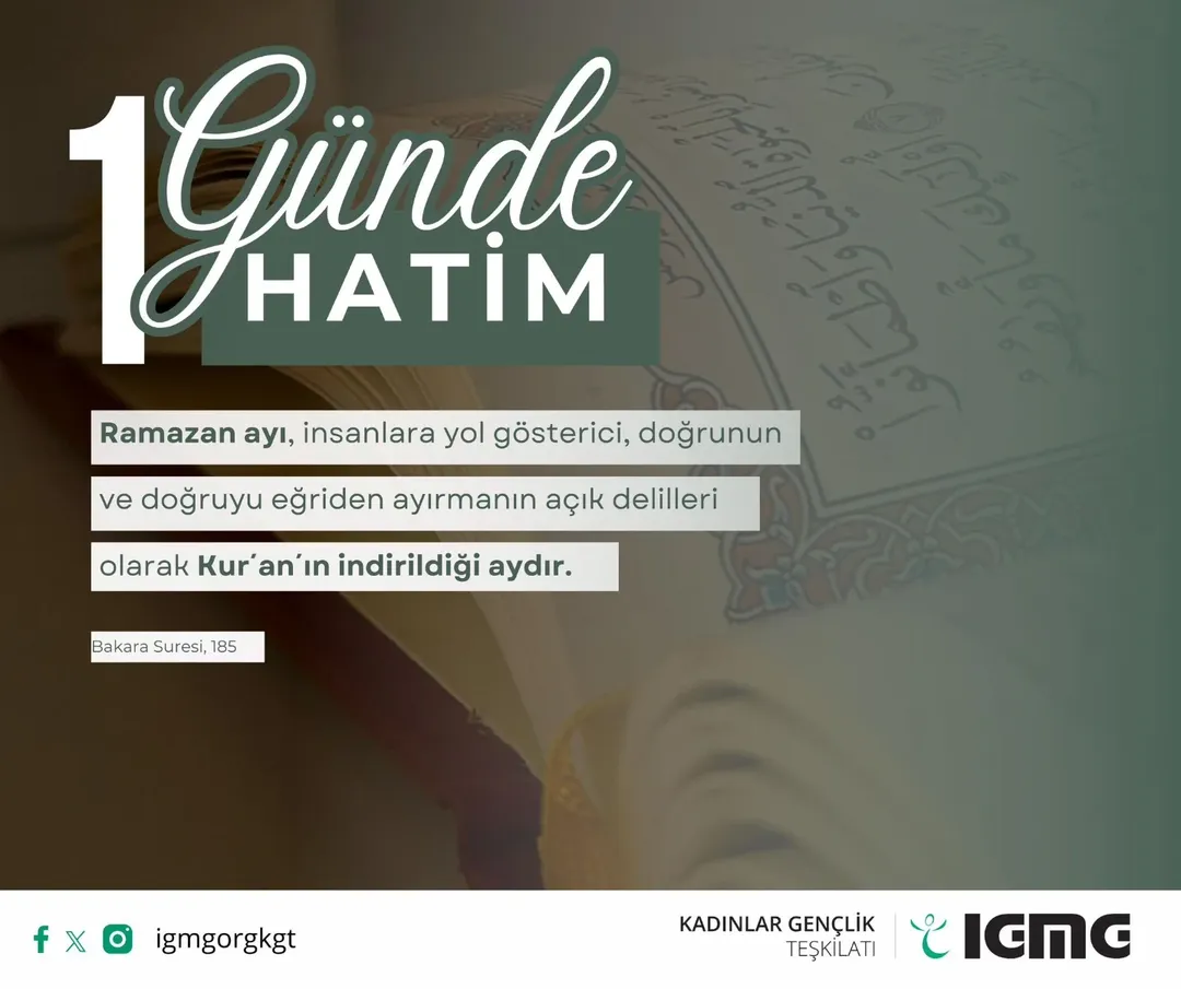 Ramazan’a son 7 Gün! 🤍

Ramazan Kur’anı Kerim ile...