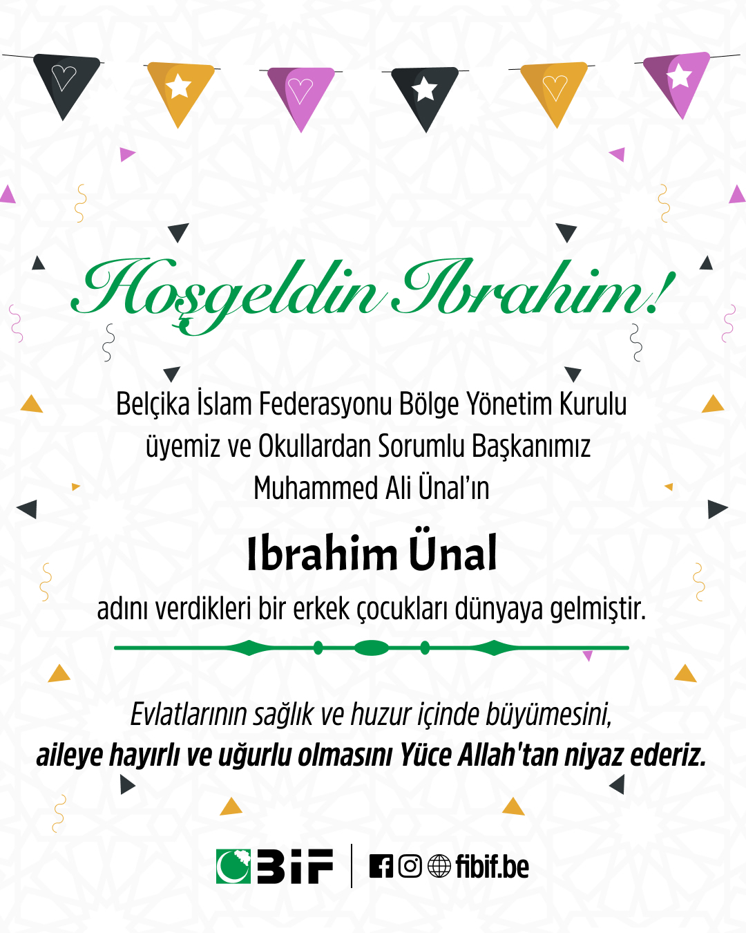 Hayırlı Olsun 🤲👶

Belçika İslam Federasyonu Bölg...